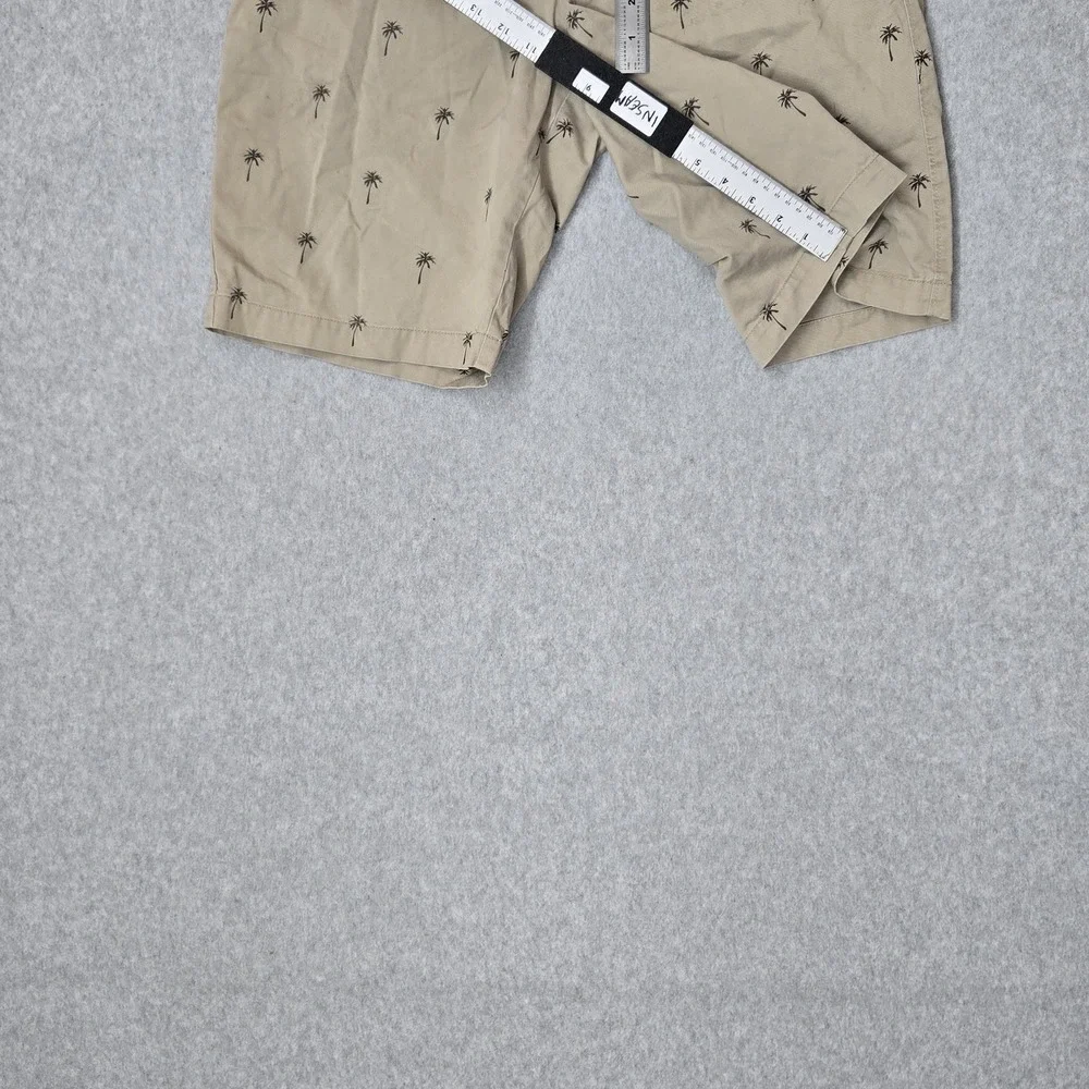 Banana Republic Men Shorts 32 Khaki Emerson Chino‎ Twill Palm Trees
